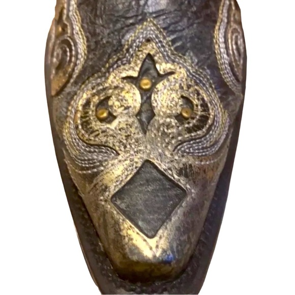 CORRAL WESTERN SNIP TOE DESTRESSED Black/Gray BOOTS Size 10 - Picture 12 of 16